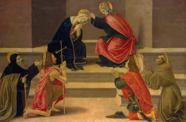 De kroning van de Maagd Maria - Katholieke stockfoto's