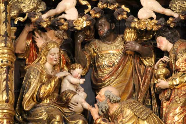 Adoration des Mages - Images catholiques de stock
