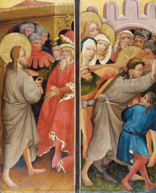 基督在彼拉多前，背负十字架 - 天主教图库图片 - 摄影： Restored Christian Art