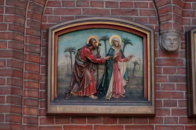 Jesus verloren und wiedergefunden im Tempel - Katholische Stockfotos