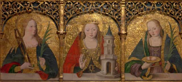 Santas Apolonia, Bárbara y Águeda - Banco de imágenes católicas