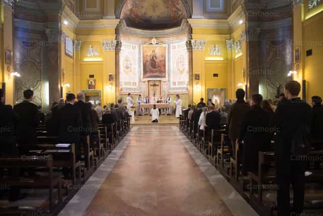 The people giving thanks - Catholic stock images