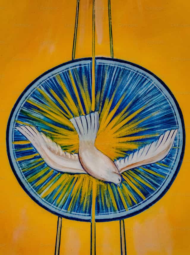 A representation of the Holy Spirit in the form of a dove - Catholic stock images - Photo by Joan Sutter