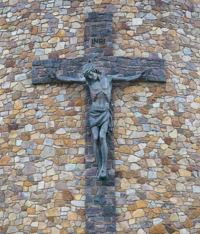 Bato na Krus - Mga Catholic stock image