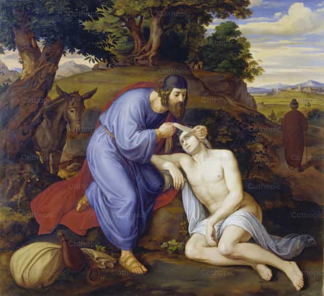 선한 사마리아인 - 가톨릭 스톡 이미지 - 사진 제공 Restored Christian Art