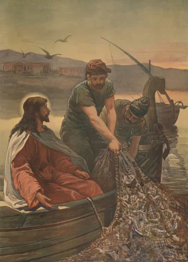 물고기의 첫 번째 가뭄 - 가톨릭 스톡 이미지 - 사진 제공 Restored Christian Art