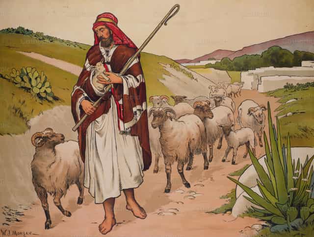 „A juhaim hallják a hangomat, én pedig ismerem őket, és követnek engem” - Katolikus stockképek - Fotó: Restored Christian Art