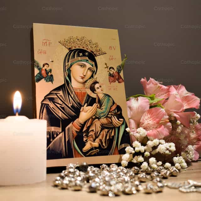 Notre-Dame du Perpétuel Secours - Images catholiques de stock