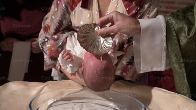 Baptême - Images catholiques de stock