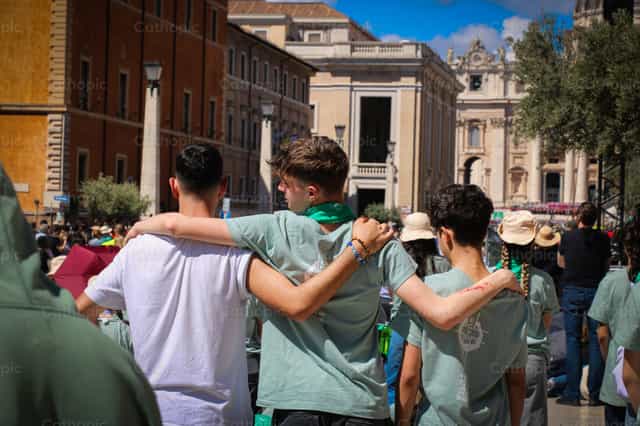 Jubileo de adolescentes - Banco de imágenes católicas - Fotografía por Joseph Macnaught
