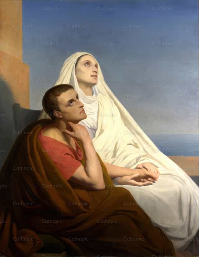 Święci Augustyn i Monika - Katolickie zdjęcia stockowe - Zdjęcie: Restored Christian Art