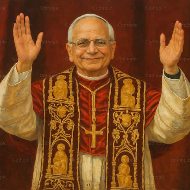 Habemus Papam, le pape Léon XIV - Images catholiques de stock - Photo de Irene Maciá Doménech