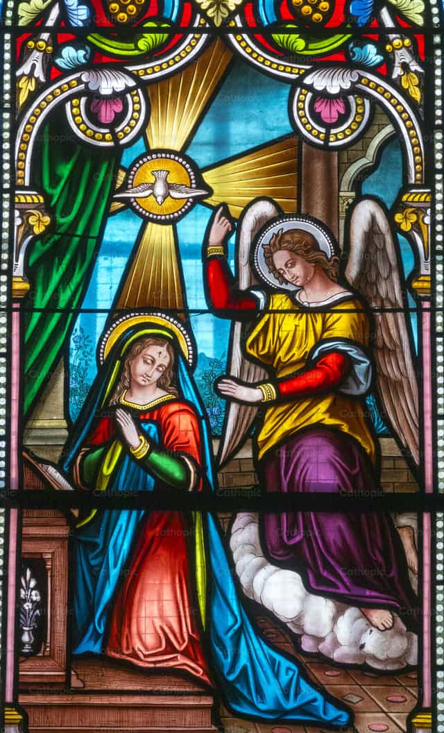 Annunciazione a Maria da parte dell’arcangelo Gabriele - Immagini stock cattoliche - Foto di Joan Sutter