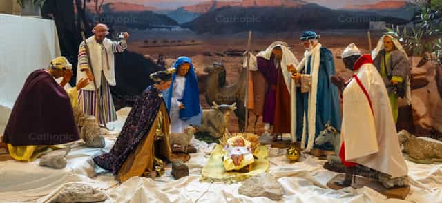 Escena de Navidad - Banco de imágenes católicas - Fotografía por Joan Sutter