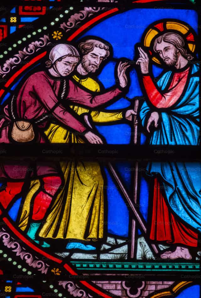 Jesucristo cura a un ciego - Banco de imágenes católicas - Fotografía por Joan Sutter
