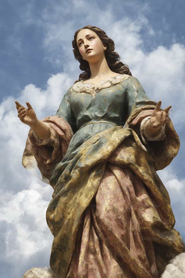 Statua della Vergine Maria - Immagini stock cattoliche