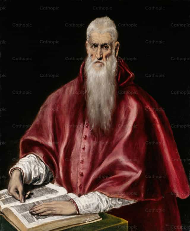 San Jerónimo como erudito - Banco de imágenes católicas