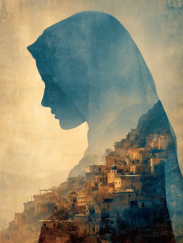 고대 예루살렘의 마리아 - 가톨릭 스톡 이미지 - 사진 제공 Carolina BR