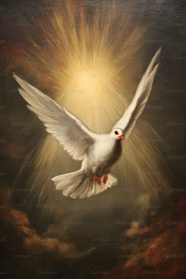 Lo Spirito Santo come colomba - Immagini stock cattoliche