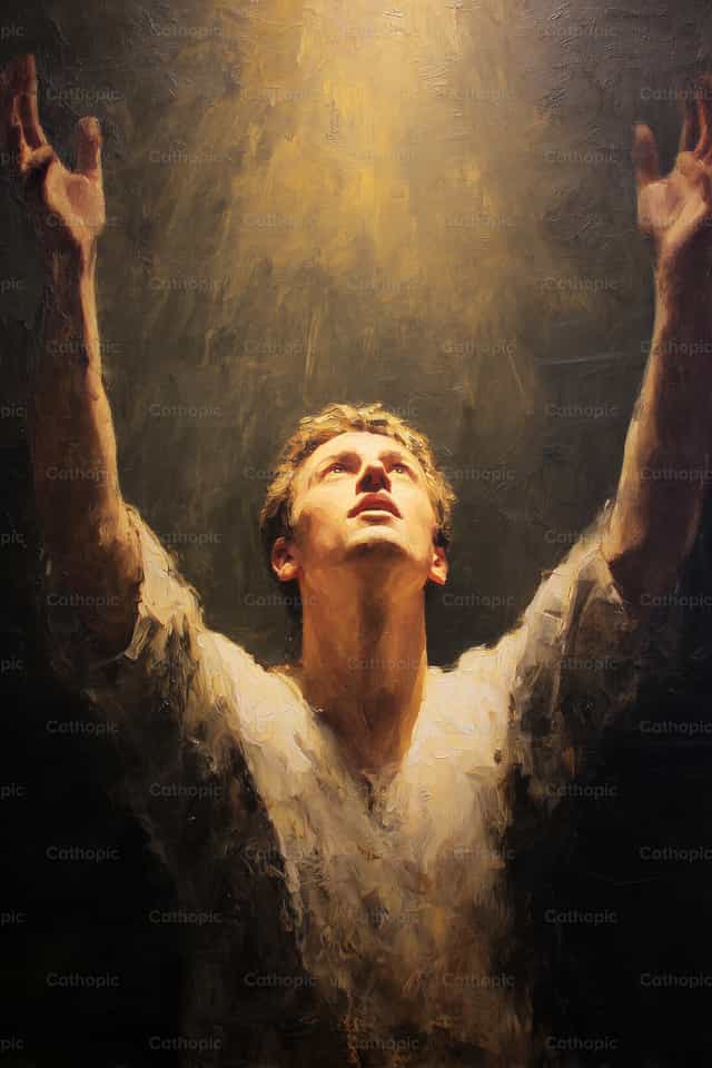 Mann, der Gott preist - Katholische Stockfotos - Foto von Adrián Reina