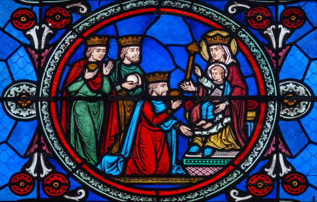 Belén de Navidad : Adoración de los Reyes Magos - Banco de imágenes católicas