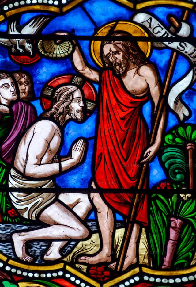 Batismo de Jesus por São João Batista - Imagens católicas de stock - Foto de Joan Sutter