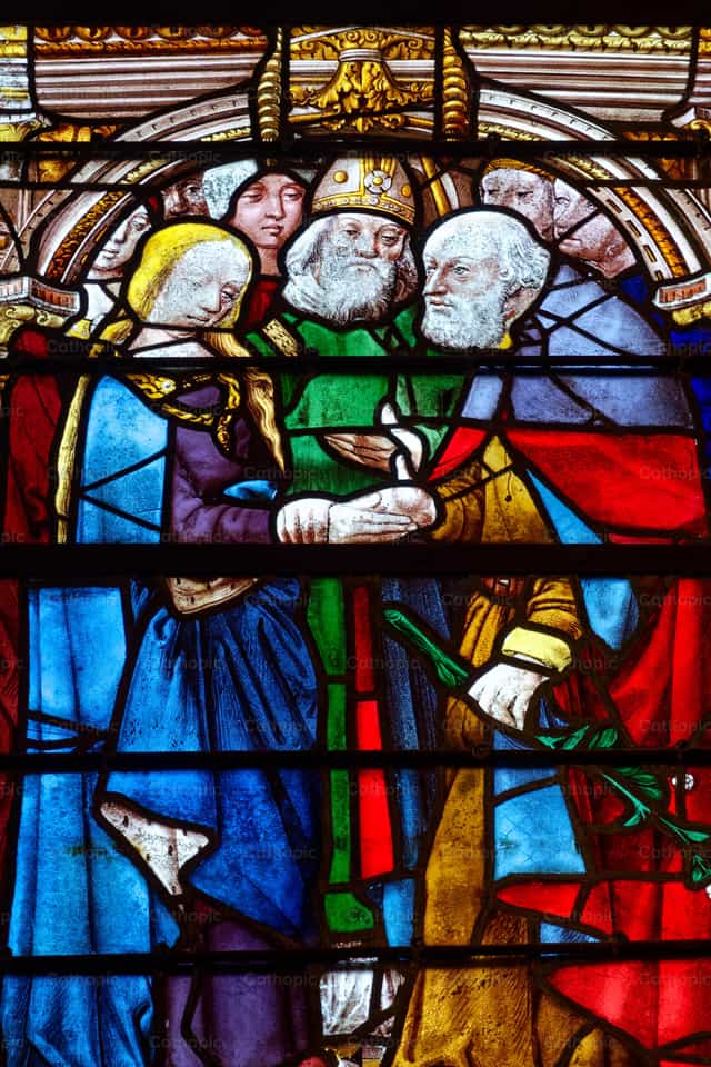 Holy family: The wedding of Mary and Joseph - Catholic stock images - Photo by Joan Sutter