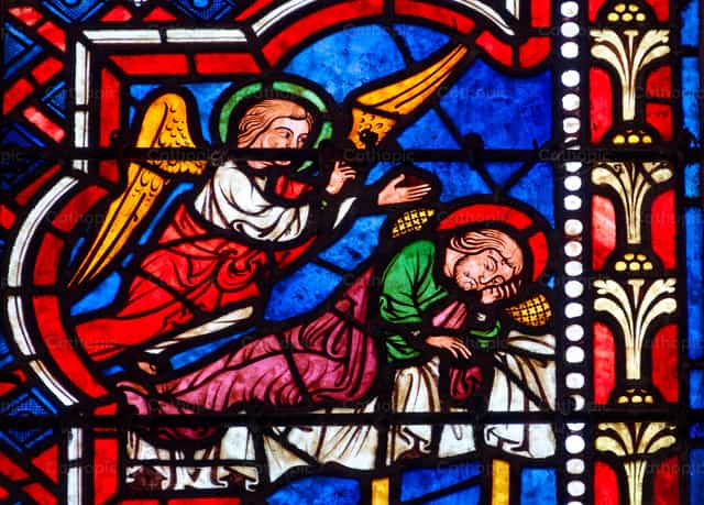 O sonho de São José - Imagens católicas de stock - Foto de Joan Sutter