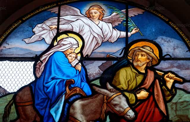 Holy Family: The Escape to Egypt - Catholic stock images - Photo by Joan Sutter