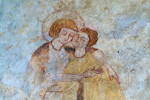 San Martín de Tours, el beso al leproso - Banco de imágenes católicas - Fotografía por Joan Sutter