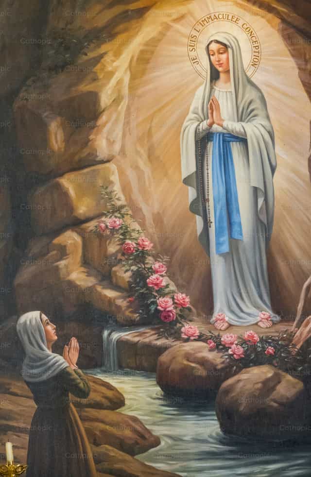A Szűzanya jelenése, Lourdes-i Miasszonyunk - Katolikus stockképek - Fotó: Joan Sutter