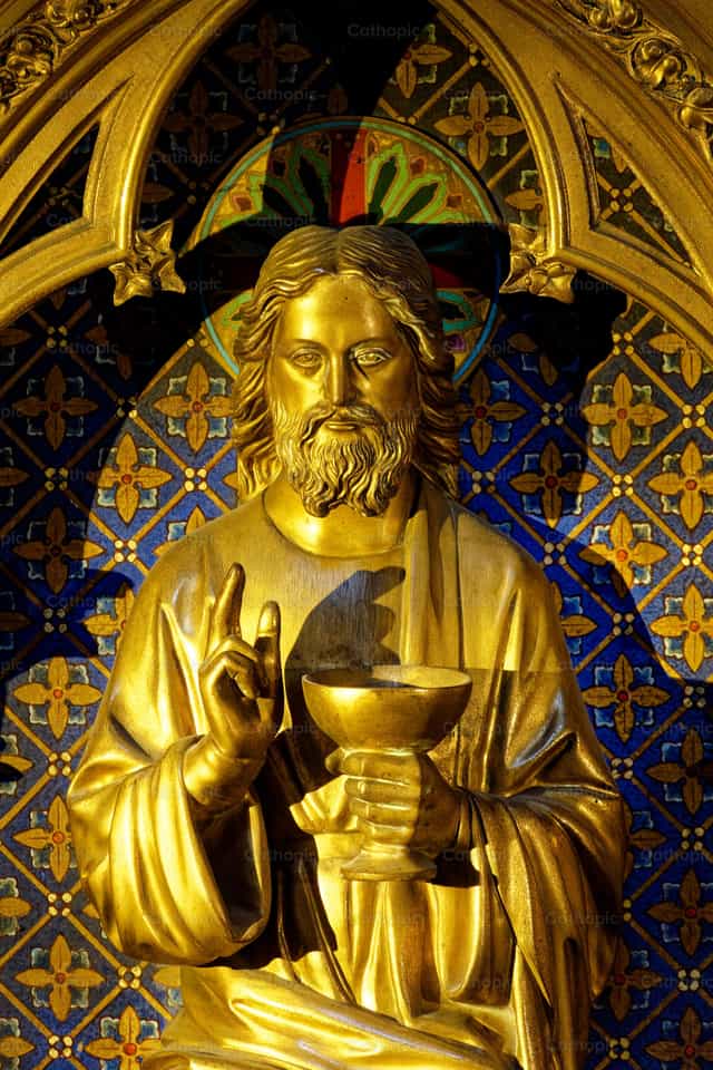 Jesus setzt die Eucharistie ein - Katholische Stockfotos - Foto von Joan Sutter