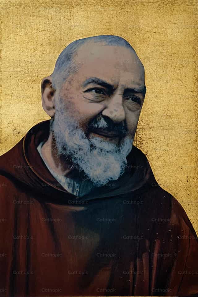 Heilige Padre Pio van Pietrelcina - Katholieke stockfoto's