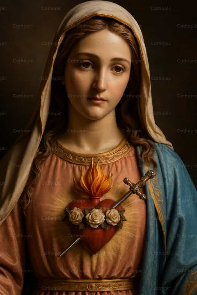 Immaculate Heart of Mary - Mga Catholic stock image