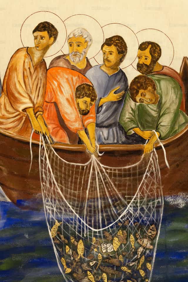 El milagro de Jesús: La pesca milagrosa - Banco de imágenes católicas - Fotografía por Joan Sutter