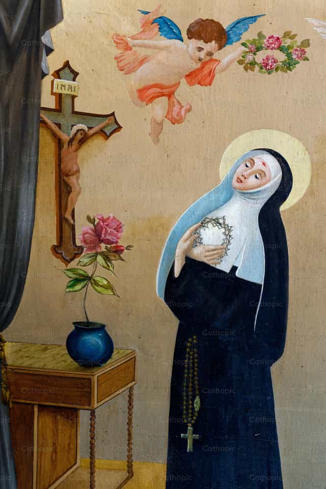 Pintura de Santa Rita - Banco de imágenes católicas - Fotografía por Joan Sutter