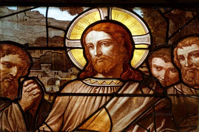 Porträt von Jesus Christus - Katholische Stockfotos