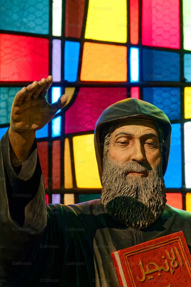 San Charbel Makhlouf. Santo libanés de la Iglesia Católica Romana. - Banco de imágenes católicas - Fotografía por Joan Sutter