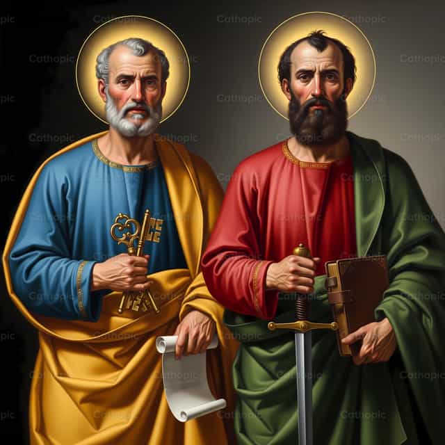 San Pietro e San Paolo - Immagini stock cattoliche