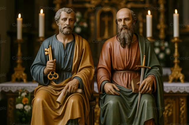 San Pietro e San Paolo - Immagini stock cattoliche