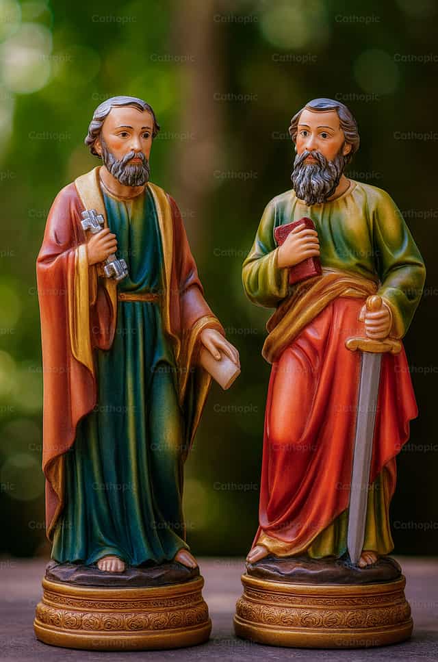 Hl. Paulus und Hl. Petrus - Katholische Stockfotos