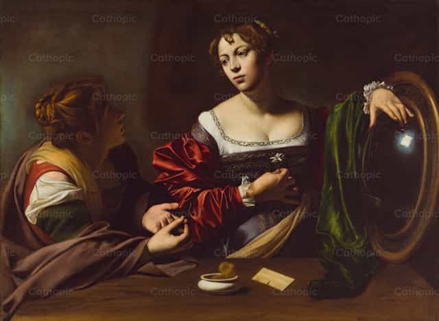마르타와 막달라 마리아 - 가톨릭 스톡 이미지 - 사진 제공 Restored Christian Art