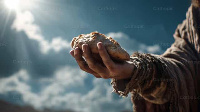 Pain offert - Images catholiques de stock - Photo de Carolina BR