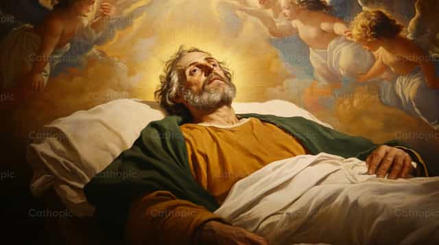 Saint Joseph avant sa mort - Images catholiques de stock - Photo de Carolina BR