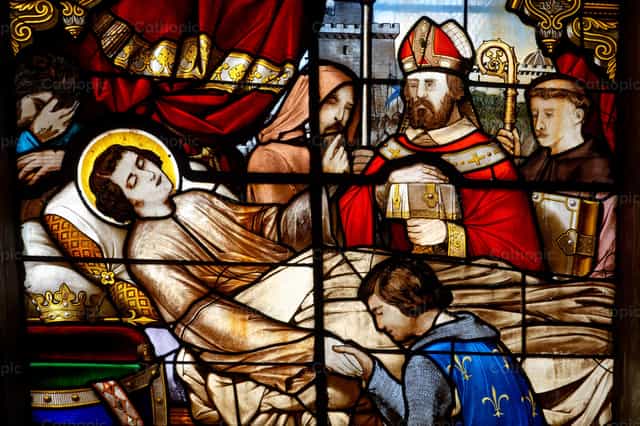 A morte de São Luís - Imagens católicas de stock - Foto de Joan Sutter