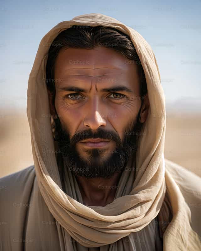 Retrato de David como nómada del desierto - Banco de imágenes católicas