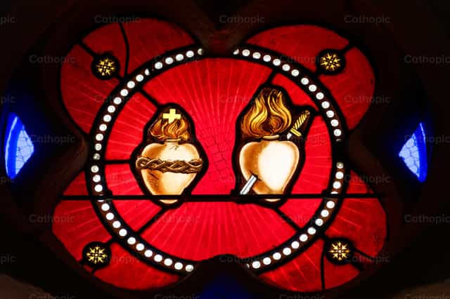 Corazón de Jesús y de María - Banco de imágenes católicas - Fotografía por Joan Sutter