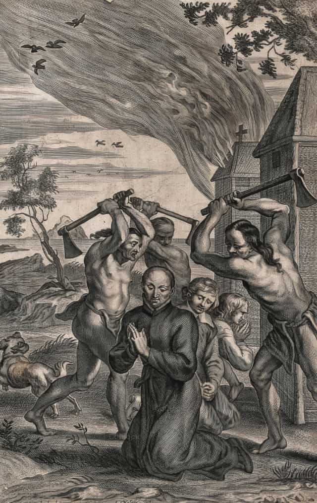 Męczeństwo Ojca Izaaka Joguesa - Katolickie zdjęcia stockowe - Zdjęcie: Restored Christian Art