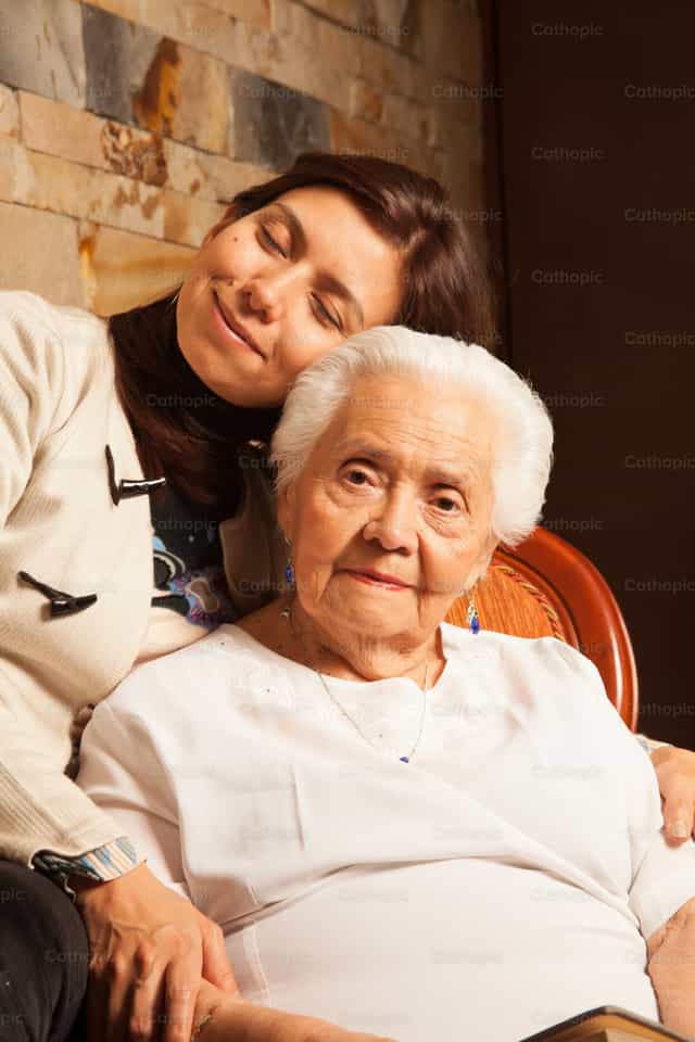 Grandmother and Granddaughter - Catholic stock images - Photo by Clina CG