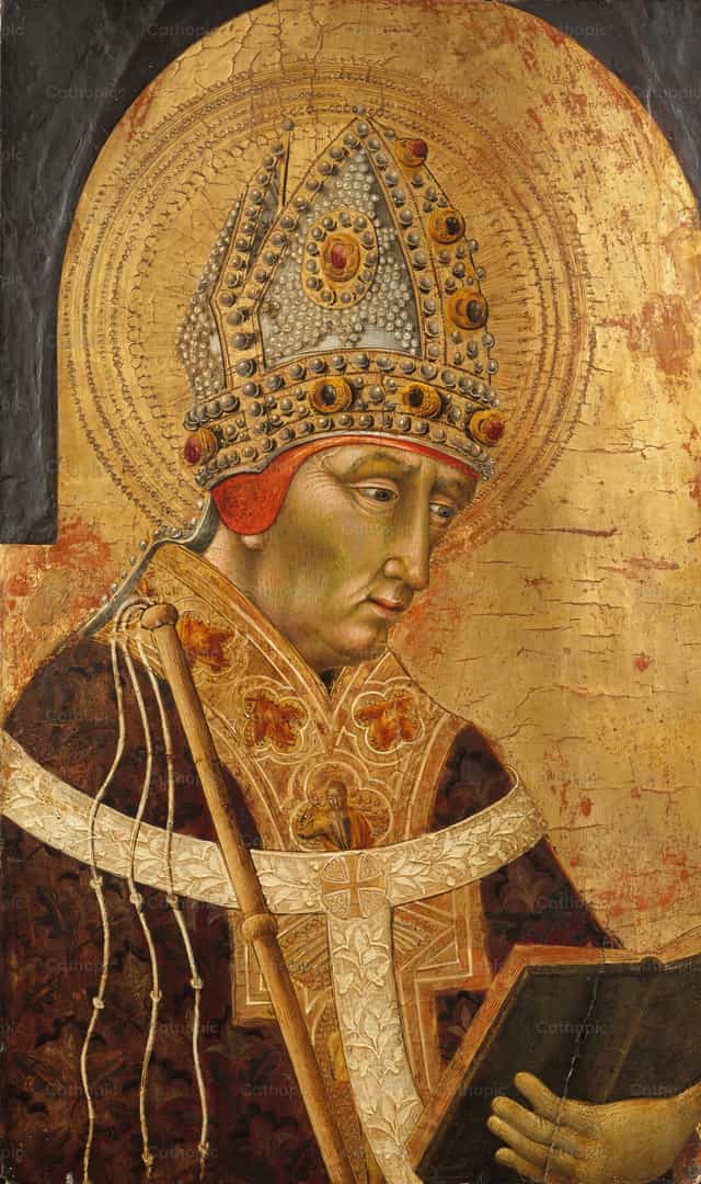 Święty Ambroży - Katolickie zdjęcia stockowe - Zdjęcie: Restored Christian Art
